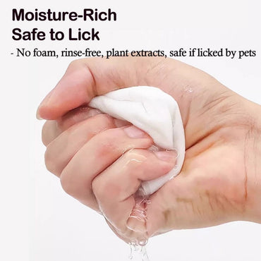 KOJIMA Fragrance-Free Waterless Grooming Kit: Biodegradable Gloves & Shampoo