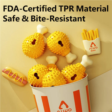 AIWO TPR Squeaky Feeding Ball: Interactive Slow Feeder & Dental Toy