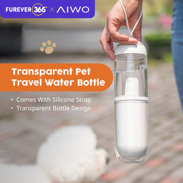 AIWO 330ml Portable Pet Travel Water Bottle: Leak-Proof Bowl for Outdoor