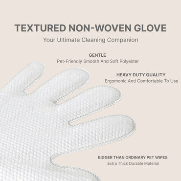 XSDH 6pcs Disposable Pet Grooming Gloves: Alcohol-Free Waterless Cleaning
