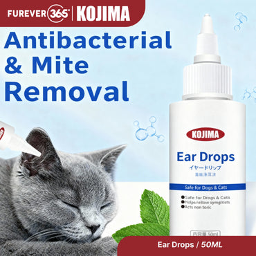 KOJIMA 50ml Ear Cleaner Drops: Essential Oil Anti-Mite Formula for Pets