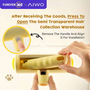 AIWO Reusable Pet Hair Remover: Portable Roller Brush for Cat & Dog Fur Cleaning