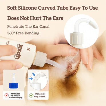 XSDH 60ml Pet Ear Cleaner Solution: Gentle Treatment for Mites & Odor