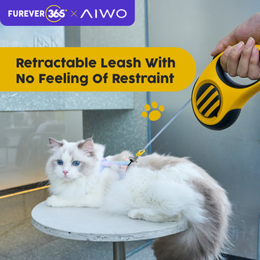 FUREVER365 3m LED Retractable Leash: 150kg Pull Resistance for Small Cats & Puppies