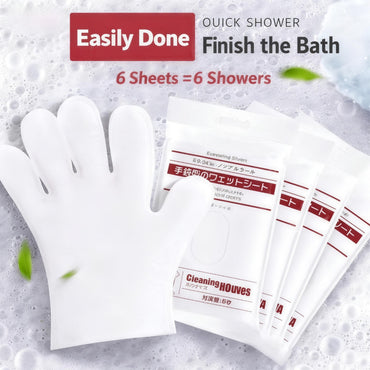 KOJIMA 6pcs Mite Removal Grooming Gloves: Fragrance-Free Waterless Pet Cleaning