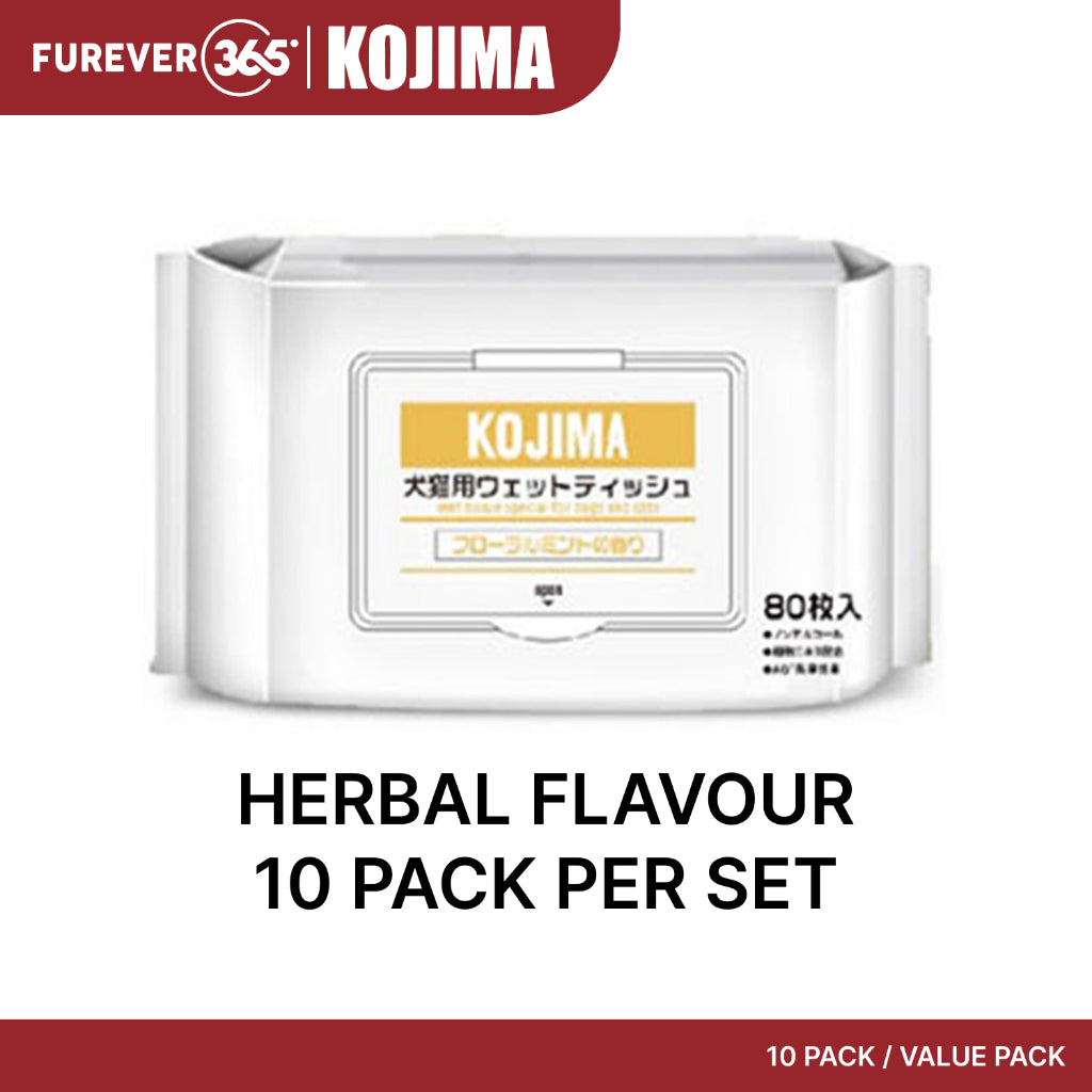 KOJIMA 80-Sheet Ag+ Silver Ion Pet Wipes: Antibacterial Sterilization Tissue