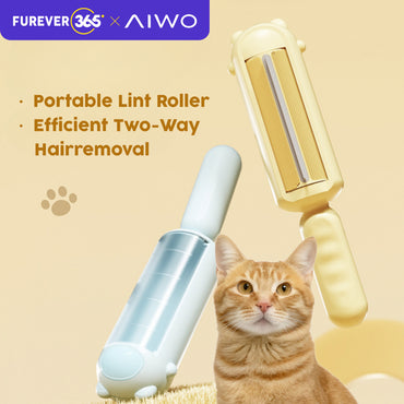 AIWO Reusable Electrostatic Pet Hair Remover: Bidirectional Roller for Sofa & Carpet