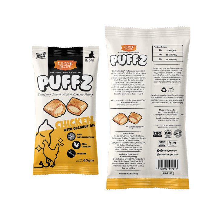 Cindy's Recipe Puffz Cat Treats Assorted (60g)