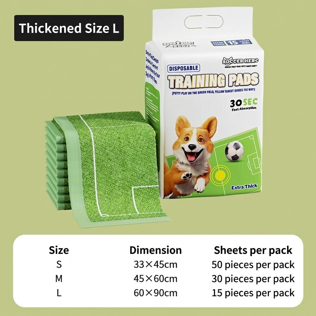 Soccer Field Dog Training Pads 5-Layer SAP Leakproof Pet Pee Pad | Fast Absorb Potty Trainer