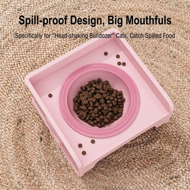 Splicable Elevated Cat Bowl Ceramic Anti-Black Chin Neck Protection Dog Food Water Bowl Mangkuk Kucing AL10027
