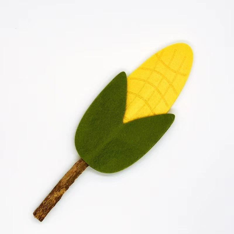 FUREVER365 MT Felt Silver Vine Cat Toy - Natural Actinidia Dental Stick with Soft Handmade Felt Lure