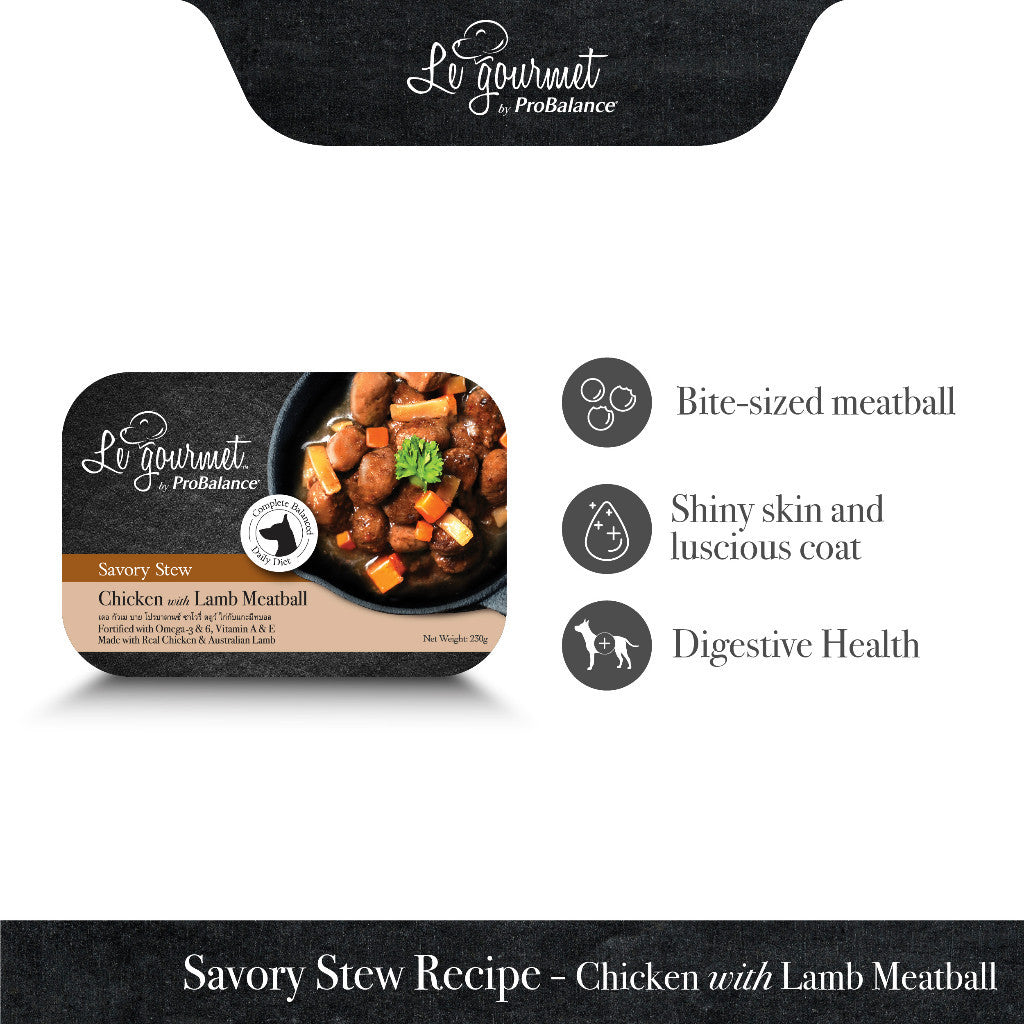 Le Gourmet Savory Stew - Chicken Meatball Recipe/Chicken with Lamb Meatball Recipe (230g)