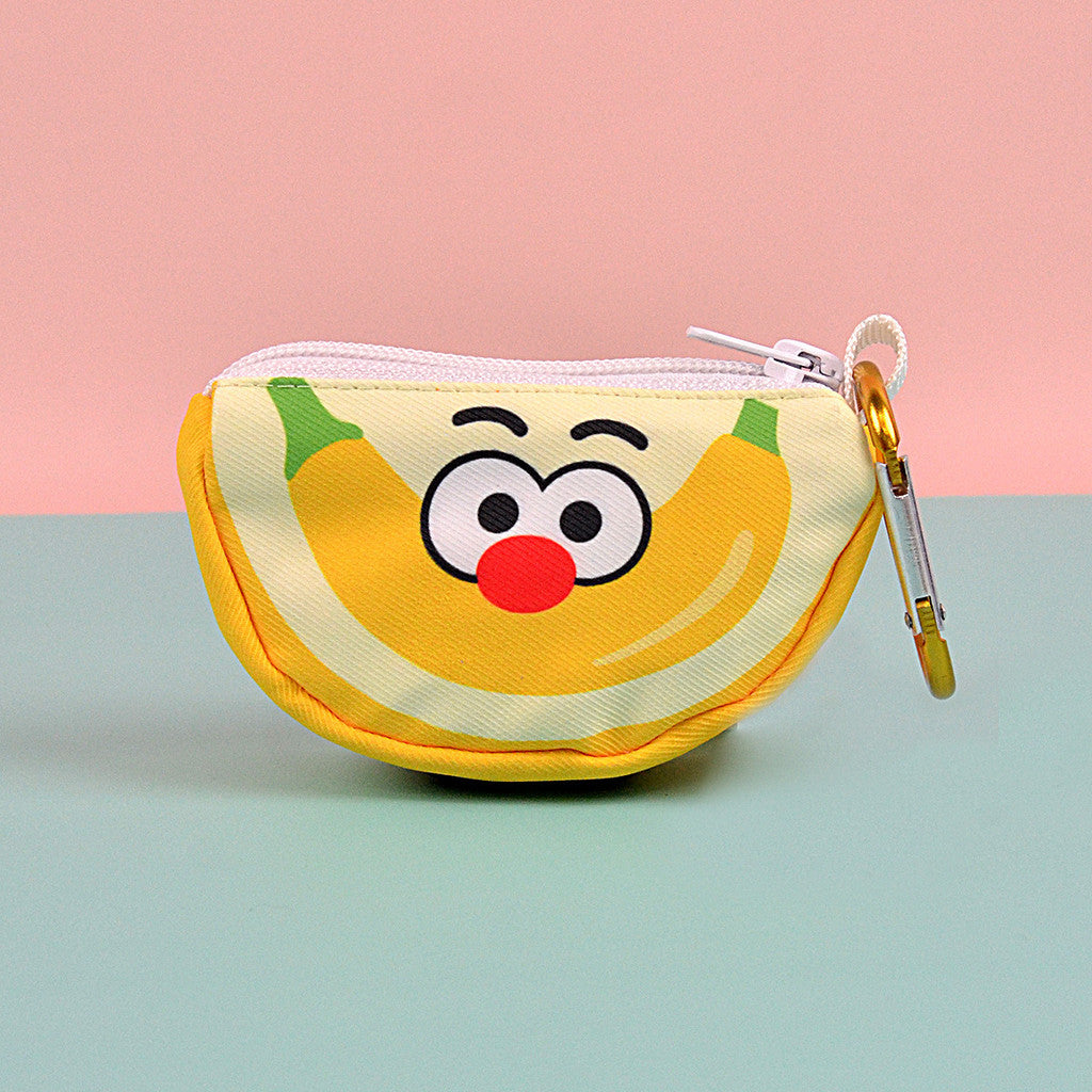 Cute Fruit Pet Waste Bag Dispenser Portable Dog Poop Bag Holder Mini Storage Pouch Bag Kucing Anjing