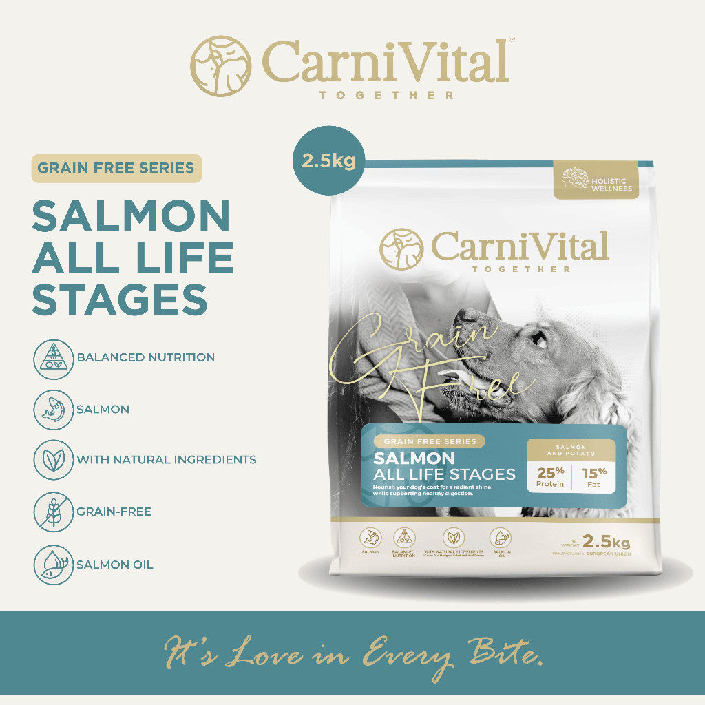2.5kg Pack Dog Food | Puppy & Junior / Supreme Bite / Sensibite / Grain Free Salmon / Grain Free Lamb | CarniVital