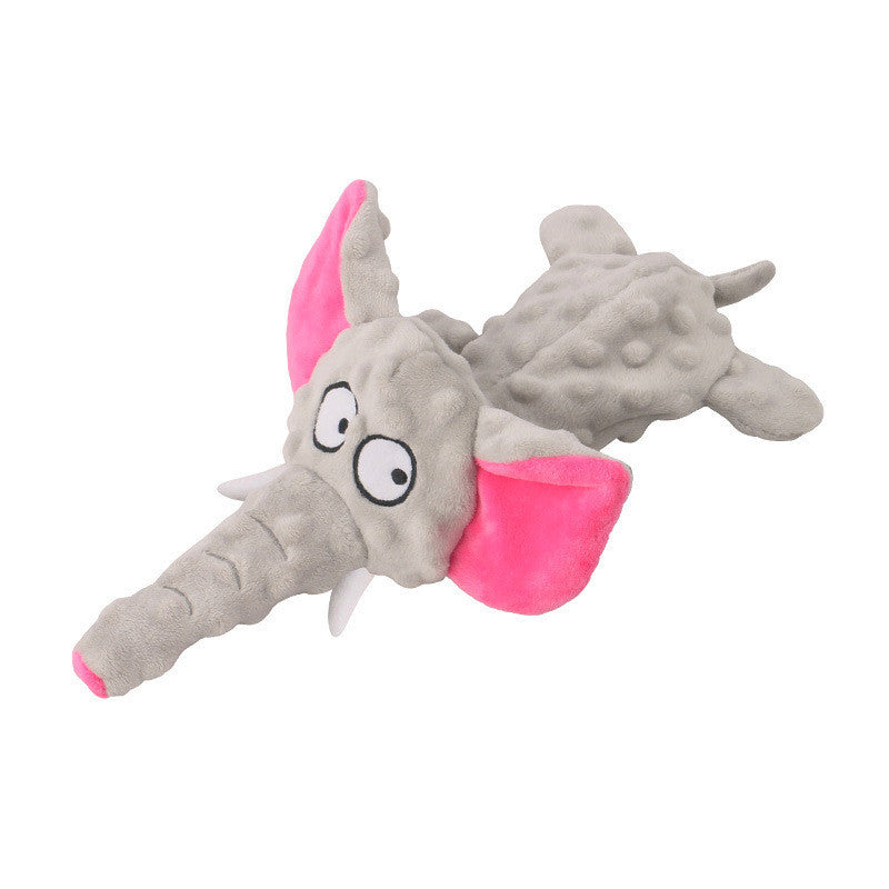 非上架链接(缺颜色)FUREVER365 Cute Elephant Pet Plush Toy No Stuffing Squeaky Dog Toy Interactive Crinkle Cat Molar Toy