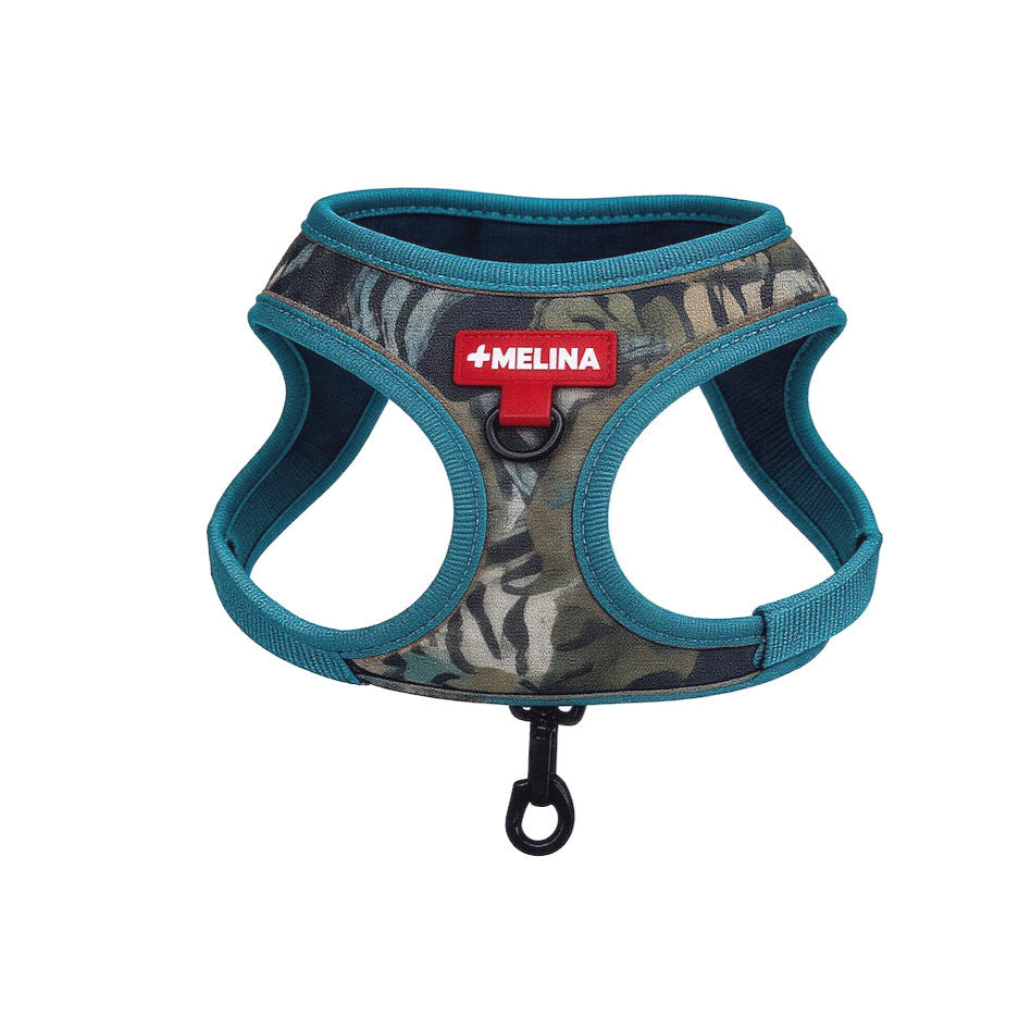 FUREVER365 Cute Blue Floral Pet Harness Leash Set Adjustable Cat Dog Vest Harness Walking Lead 2pcs