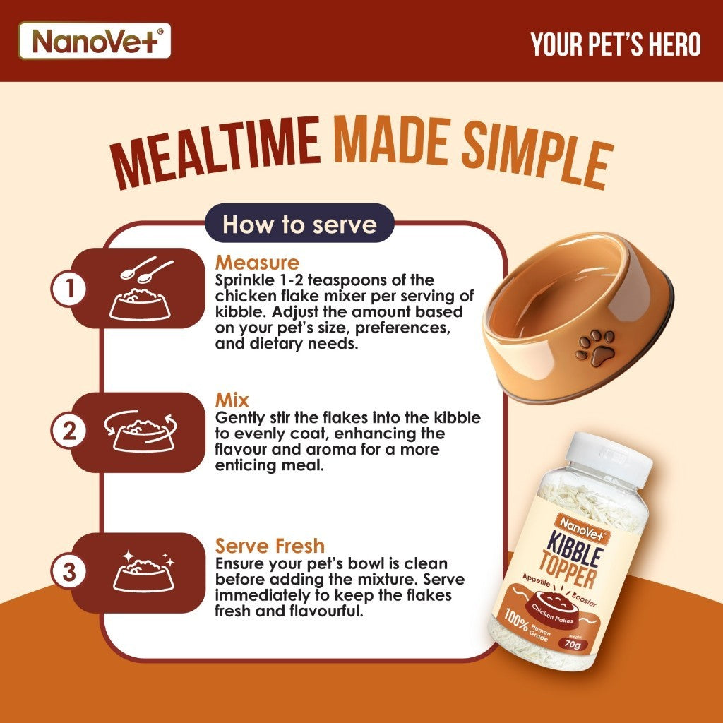 Nanovet® Kibble Topper Appetite Booster For Cat And Dog (70g)