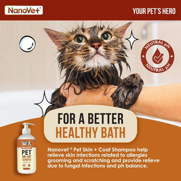 Nanovet® Pet Skin + Coat Shampoo for Cat and Dog