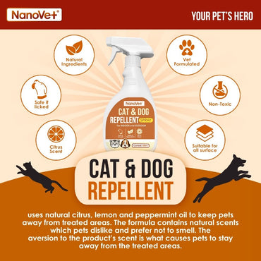 Nanovet® Cat and Dog Repellent Spray (500ml)