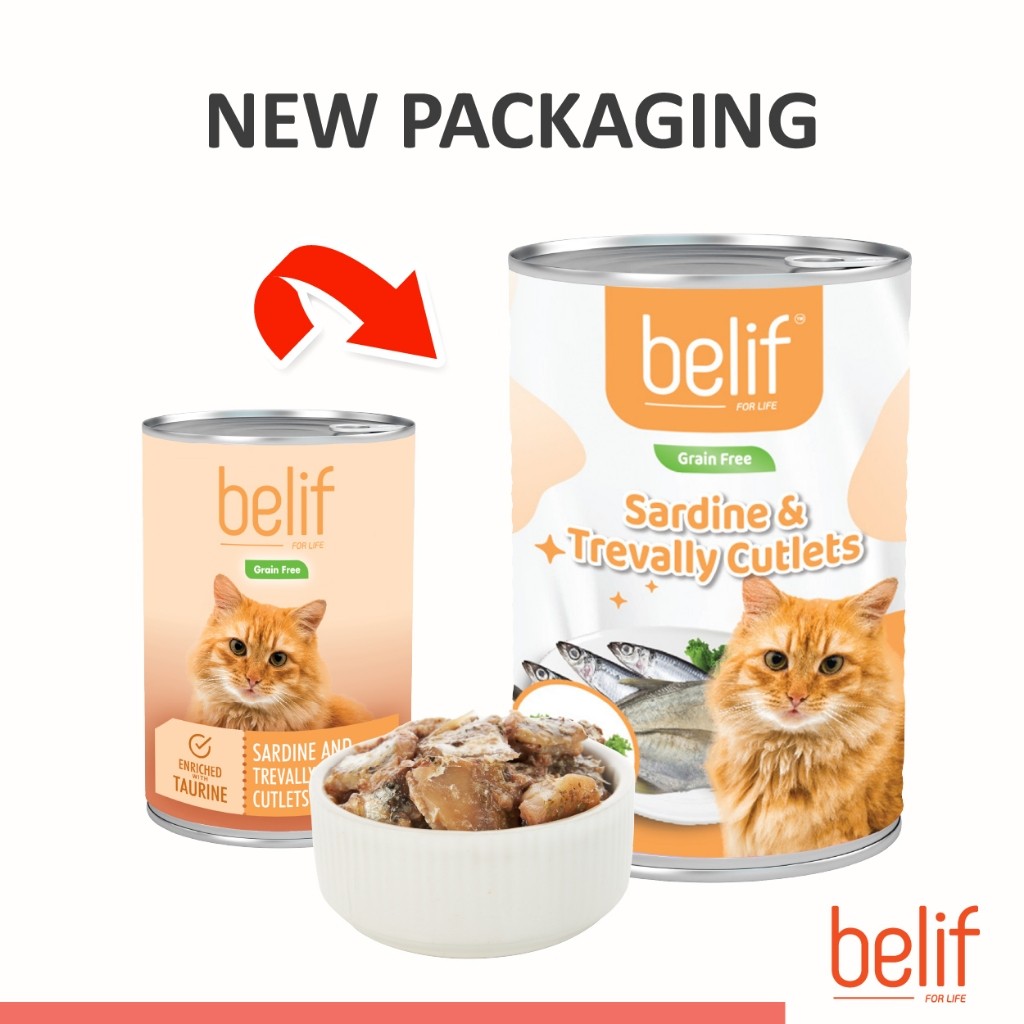 Belif Cat Wet Food - Mackerel/Ocean Fish/Mackerel Chicken/S Chicken/Pilchard Prawn/S Trevally/S Tuna (400g)