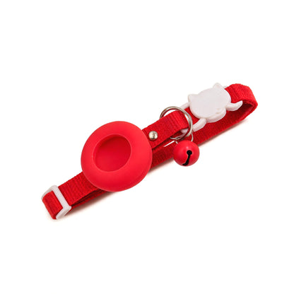 FUREVER365 AirTag Pet Collar Anti-lost GPS Tracker Case Silicone Protective Case Necklace for Cat Dog