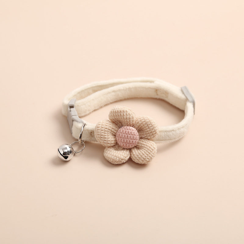 FUREVER365 Cute Cartoon Rabbit Flower Pet Collar Kawaii Cat Dog Necklace Bell Holiday Birthday Decor