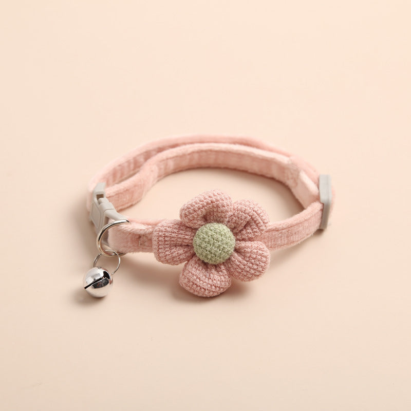 FUREVER365 Cute Cartoon Rabbit Flower Pet Collar Kawaii Cat Dog Necklace Bell Holiday Birthday Decor