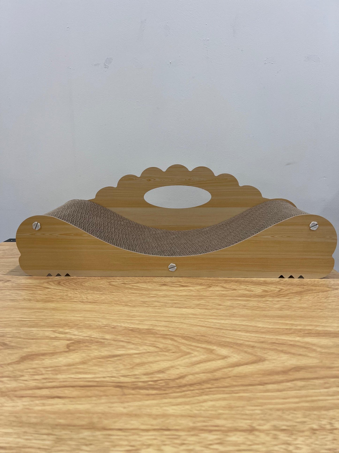 Wooden Felt Cat Bed Villa Semi-Enclosed Indoor Cat House Detachable Warm Nest Bed Katil Kucing Kayu FURMP002