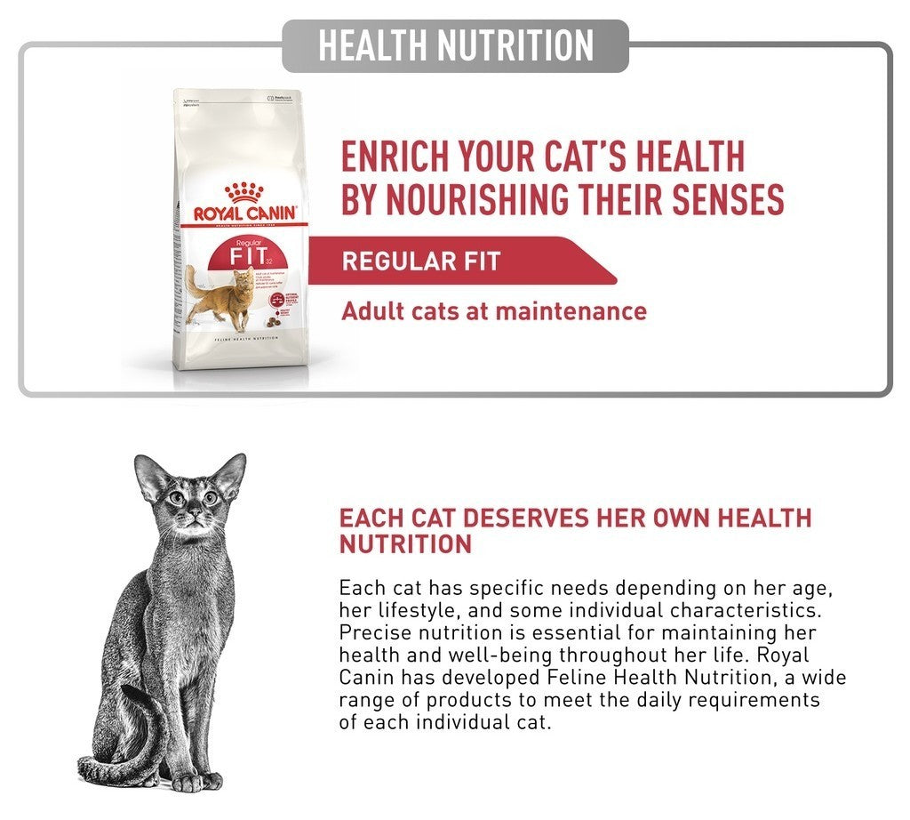 Royal Canin Fit 32 Adult (2kg) Dry Cat Food Makanan Kucing - Feline Health Nutrition