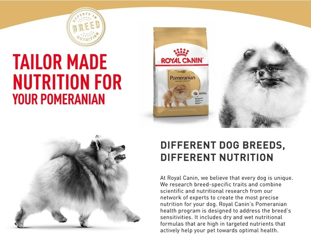 Royal Canin Pomeranian Adult (1.5kg) Dry Dog Food Makanan Anjing - Breed Health Nutrition