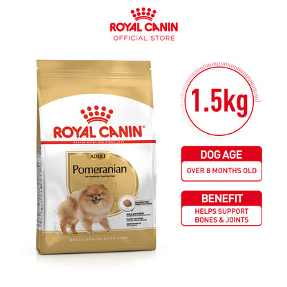 Royal Canin Pomeranian Adult (1.5kg) Dry Dog Food Makanan Anjing - Breed Health Nutrition