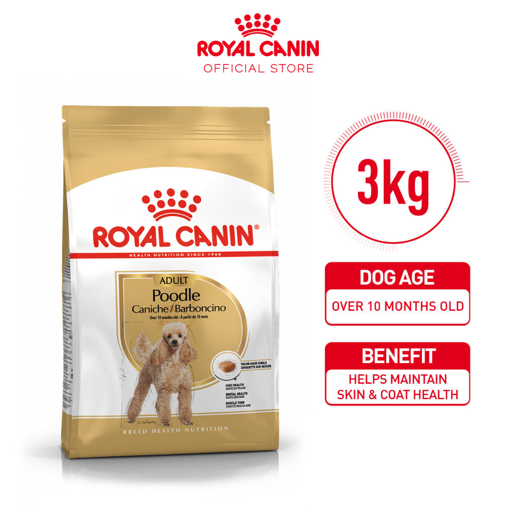 Royal Canin Poodle Adult (3kg) Dry Dog Food Makanan Anjing - Breed Health Nutrition