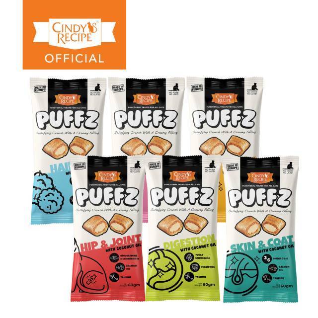 Cindy's Recipe Puffz Cat Treats Assorted (60g)