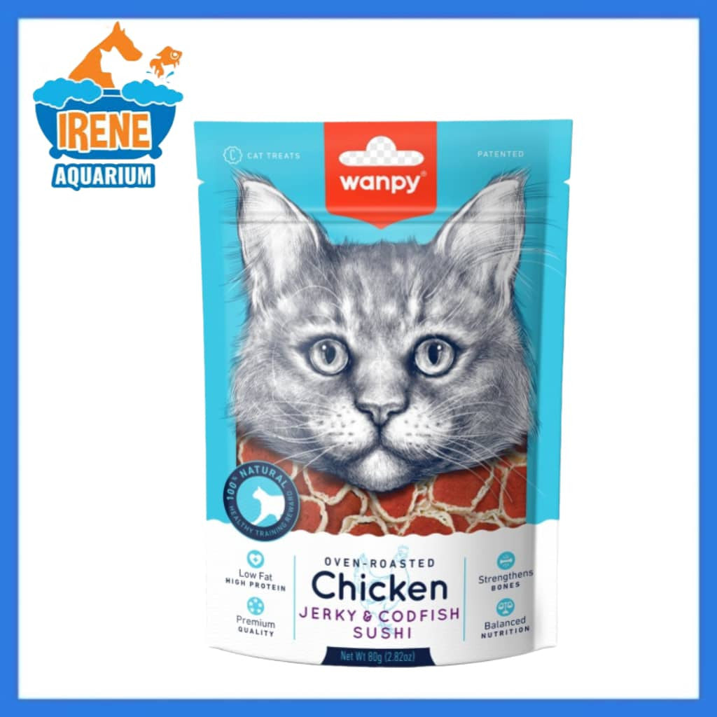 Wanpy Chicken Jerky Cat Treats 80g
