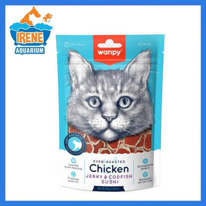 Wanpy Chicken Jerky Cat Treats 80g