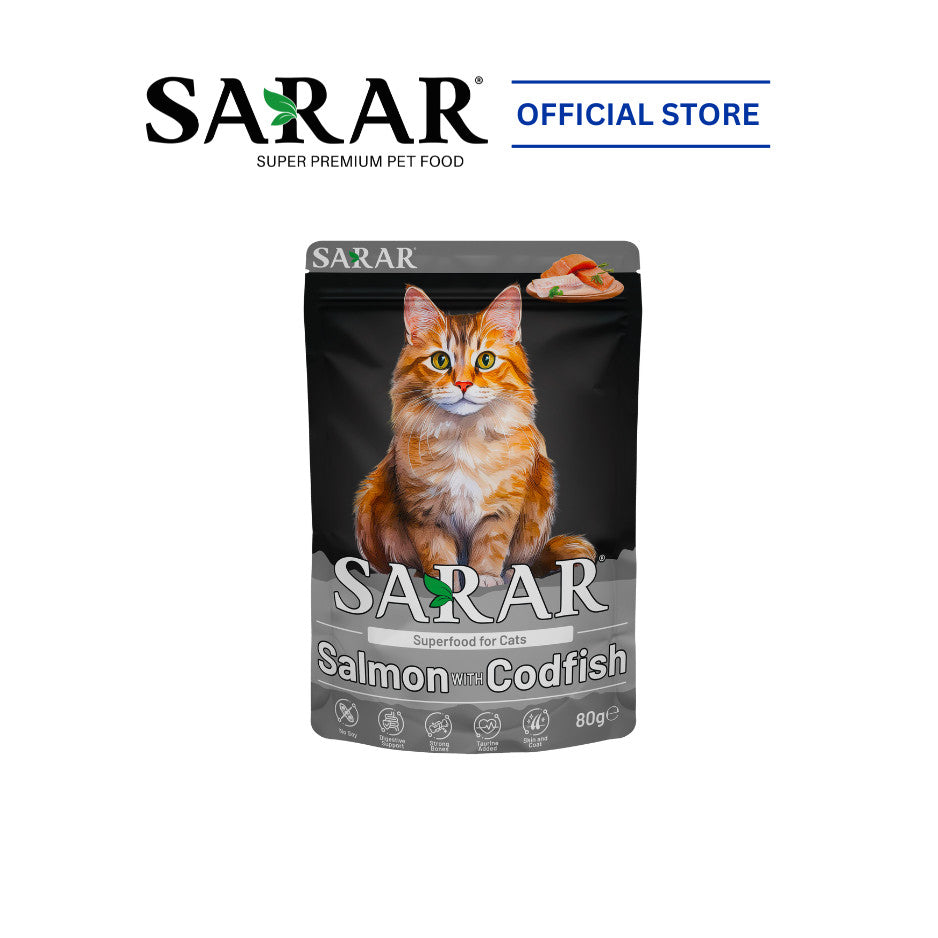 SARAR Complete And Balanced Nutrition Superfood Wet Cat Food - 10 Flavors (80g)