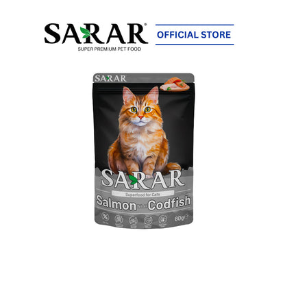 SARAR Complete And Balanced Nutrition Superfood Wet Cat Food - 10 Flavors (80g)