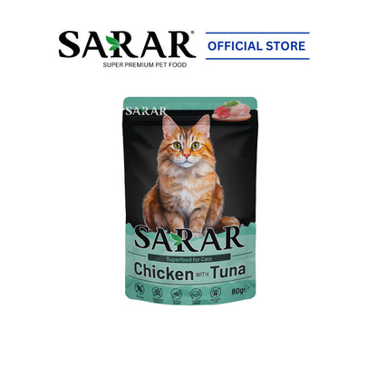 SARAR Complete And Balanced Nutrition Superfood Wet Cat Food - 10 Flavors (80g)