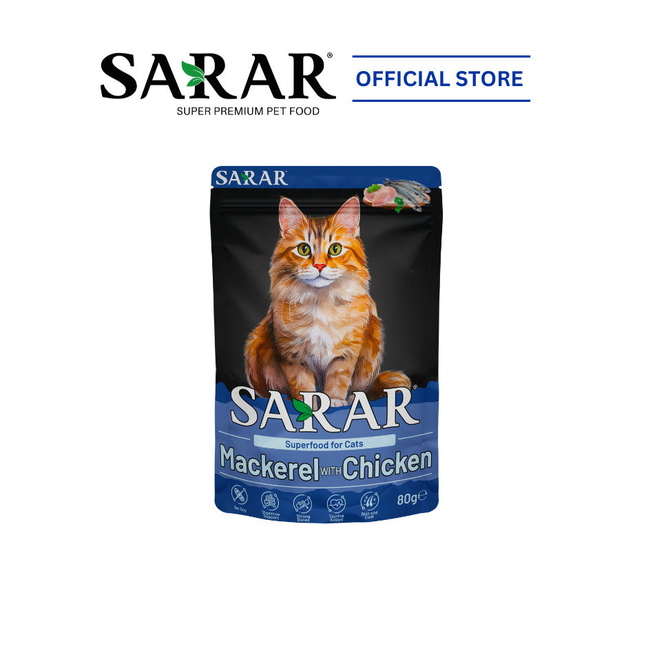 SARAR Complete And Balanced Nutrition Superfood Wet Cat Food - 10 Flavors (80g)