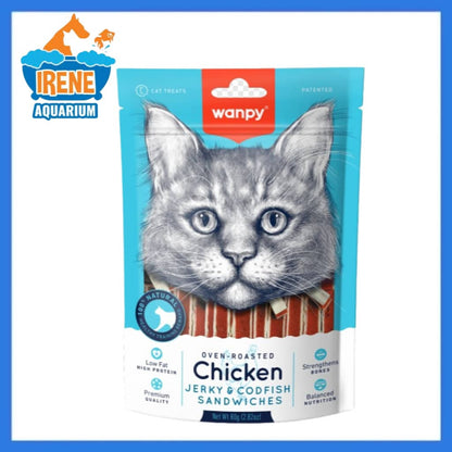 Wanpy Chicken Jerky Cat Treats 80g