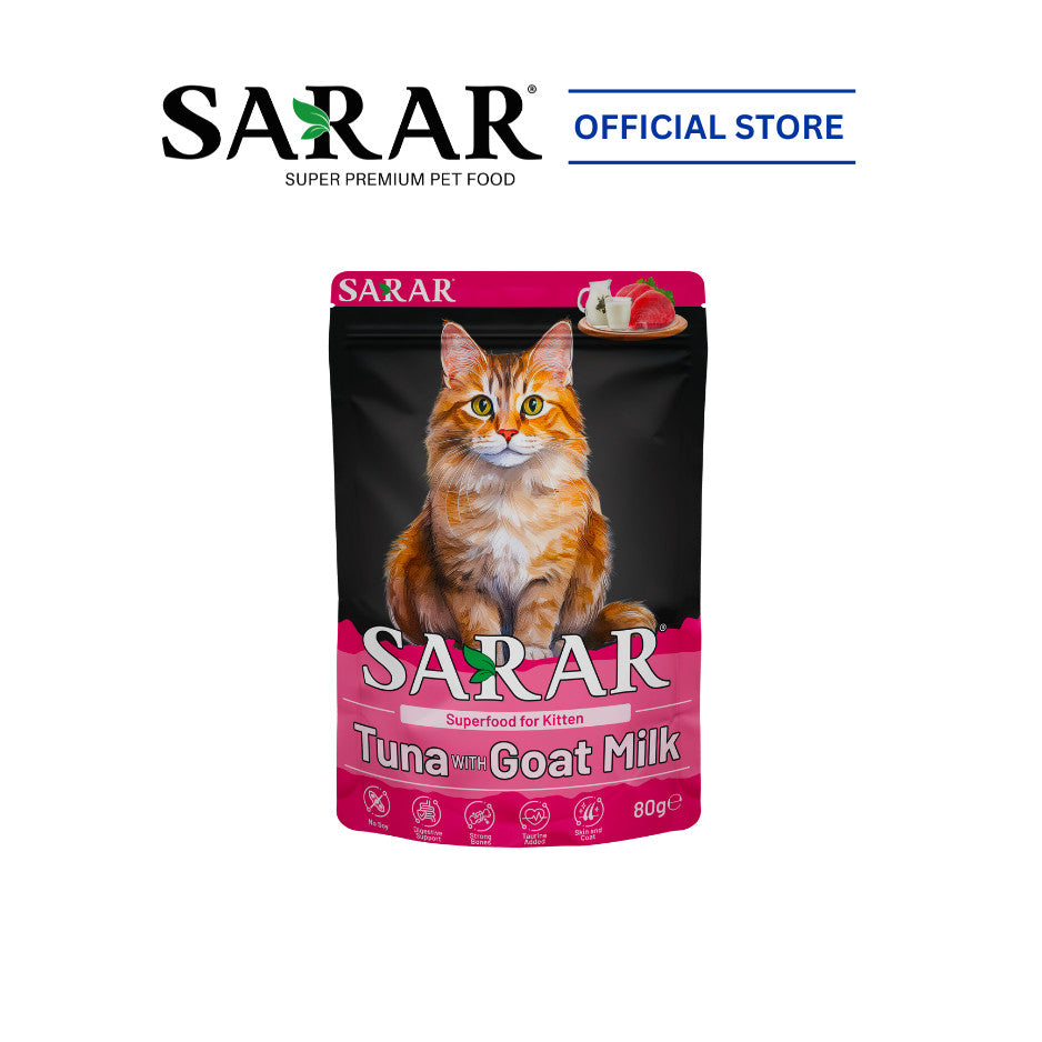 SARAR Complete And Balanced Nutrition Superfood Wet Cat Food - 10 Flavors (80g)