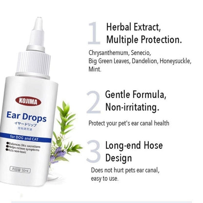 KOJIMA 2-Piece Ear Care Set: 50ml Drops + Essential Oil Cotton Buds