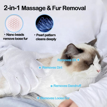 KOJIMA Fragrance-Free Waterless Grooming Kit: Biodegradable Gloves & Shampoo