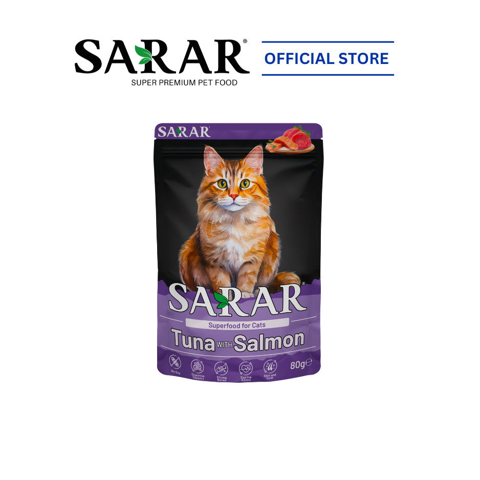 SARAR Complete And Balanced Nutrition Superfood Wet Cat Food - 10 Flavors (80g)