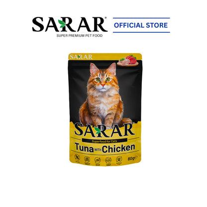 SARAR Complete And Balanced Nutrition Superfood Wet Cat Food - 10 Flavors (80g)