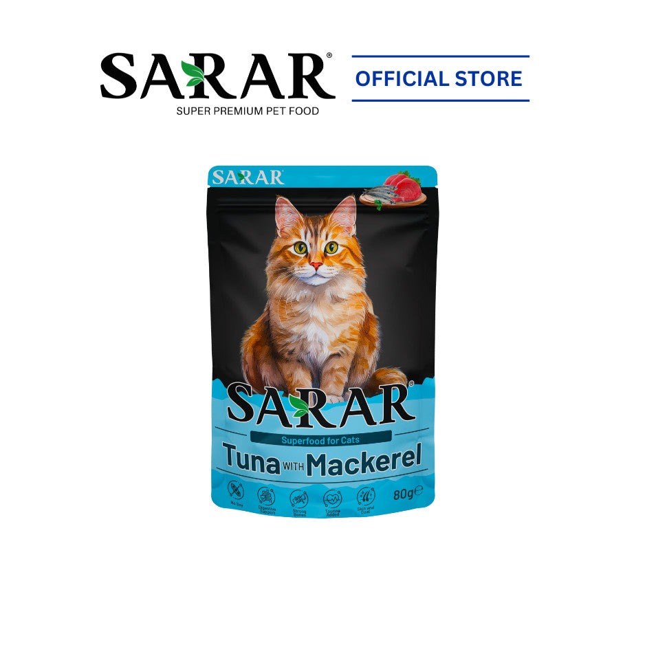 SARAR Complete And Balanced Nutrition Superfood Wet Cat Food - 10 Flavors (80g)