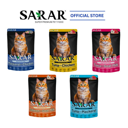 SARAR Complete And Balanced Nutrition Superfood Wet Cat Food - 10 Flavors (80g)