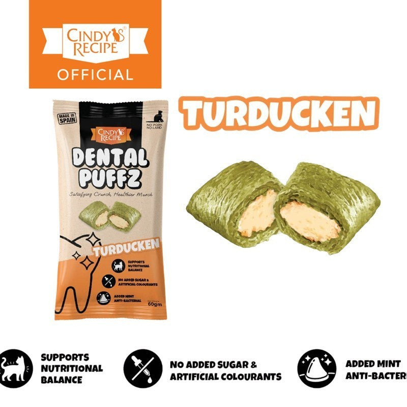 Cindy's Recipe Dental Puffz CatTreats Assorted (60g)