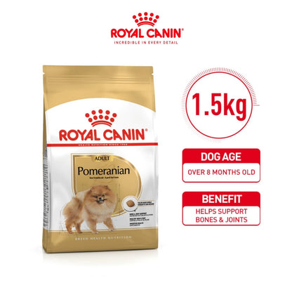 Royal Canin Pomeranian Adult (1.5kg) Dry Dog Food Makanan Anjing - Breed Health Nutrition