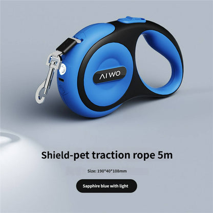 FUREVER365 3m/5m Retractable Pet Leash: 150kg Pull Limit LED Light Traction Rope